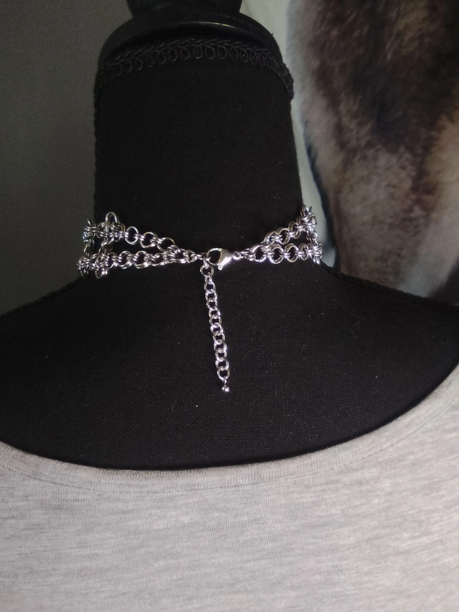 Choker halsband decolleté Japanse chainmail Gothische stijl – photo 3